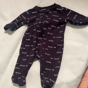 Carters 0-3m navy. footie
